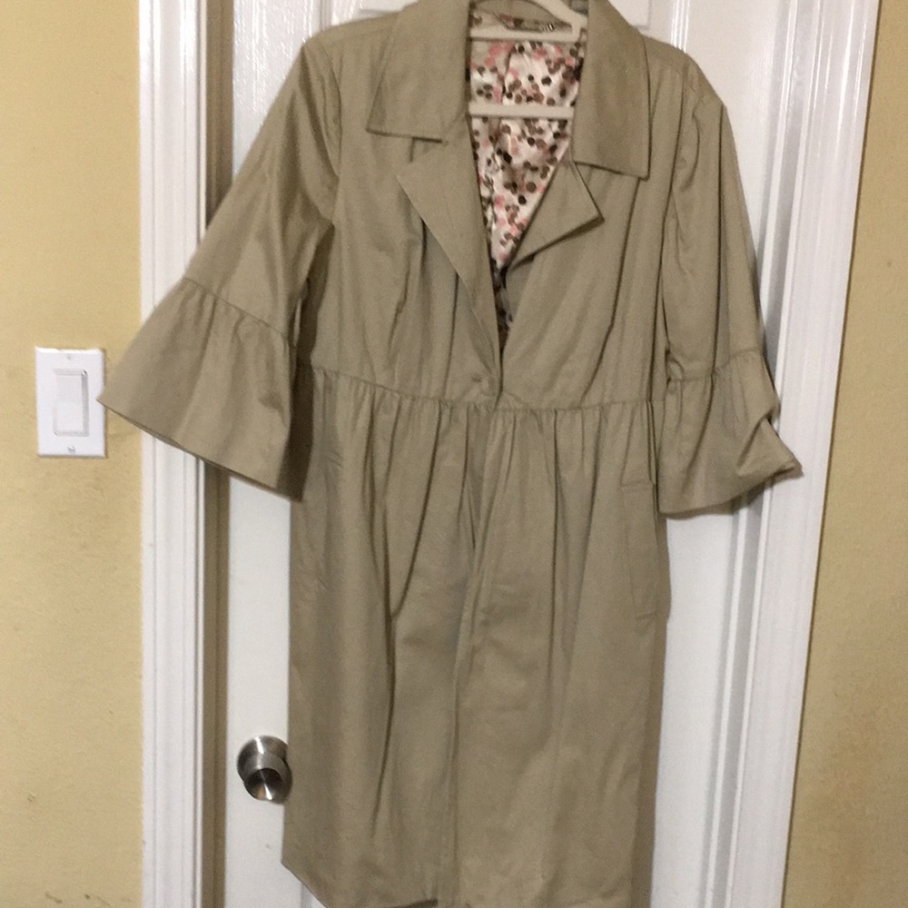 Apt9 khaki colored large coat dress.